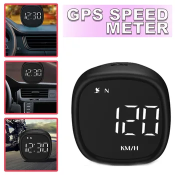 1 adet Araç Akıllı HUD Ekran Evrensel Araba Motosiklet GPS Kilometre Ölçer Dijital Aşırı Hız Alarmı Pusula Ekipmanları