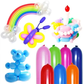 10 adet Uzun Balonlar Doğum Günü Partisi Düğün Dekorasyon Sihirli Lateks Balon Yeni Yıl Dekoratif Balon