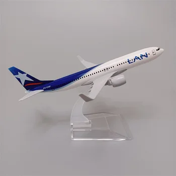 16cm Alaşım Metal Şili Hava Lan Havayolları Boeing 737 B737 Airways Uçak Modeli Diecast Hava Uçak Model Uçak Tutucu ile