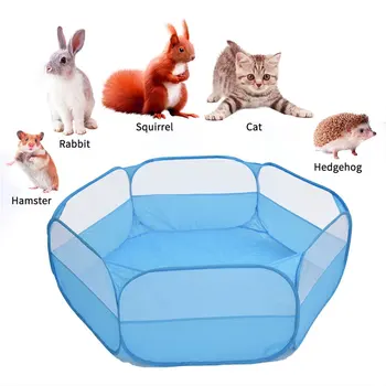 2022 Yeni Taşınabilir Açık Küçük Hayvan Oyunu Pet Çadır Oyun Parkı Hamster Kobay Kapalı Açık Katlanabilir Evcil Çit Hızlı Teslimat
