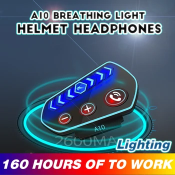 A10 Bluetooth 5.0 + KSS Motosiklet Kask Kulaklık IP65 Su Geçirmez Kablosuz Kulaklık Destekler Çağrı Müzik Otomatik Handsfree Çağrı