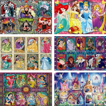Disney Prenses Kötü yap-boz 300/500/1000 Adet Çizgi Film Karakterleri Bulmacalar El Sanatları Hobi Oyunu Eğlence Oyuncak Çocuklar için