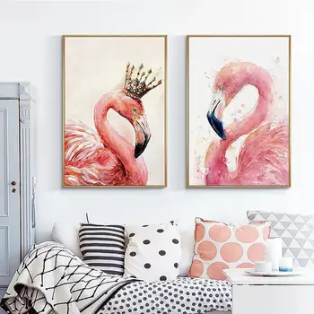 Iğne, DIY DMC Çapraz dikiş, nakış kiti İçin Set, pembe flamingo kuş baskı desen çapraz dikiş işi boyama düğün