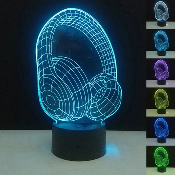 Karanlıkta parlayan Oyuncaklar DJ Kulaklık Stüdyo Müzik Parti Monitör Kulaklık 7 Renk Dokunmatik Uyku Yenilik Oyuncak çocuk En İyi Hediye