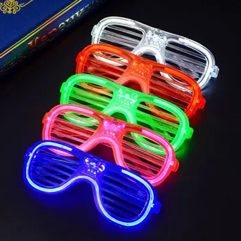 Led gözlük Neon parti yanıp sönen gözlük aydınlık ışık gözlük Bar parti konser sahne floresan Glow fotoğraf sahne malzemeleri