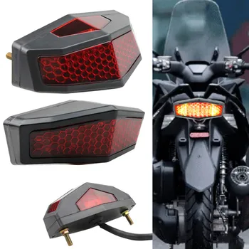 Motosiklet LED arka Dur fren kuyruk ışık evrensel 12 V lisans arka lambası kırmızı
