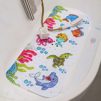 Pvc Banyo Paspas çocuk Banyo Desen Karikatür Vantuz Mat 40X100CM Küvet kaymaz Mat tuvalet paspası