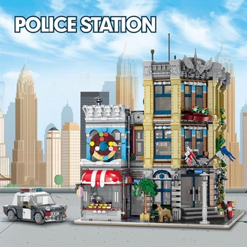 STOKTA Modüler Yapı UG 10199 Polis Karakolu Uyumlu Şehir Blokları Tuğla Eğitici Bulmaca Oyuncak Doğum Günü Hediyeleri İçin Çocuk