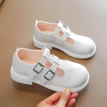 Sonbahar Kızlar deri ayakkabı Çocuk Flats Prenses Parti Elbise Ayakkabı Okul Öğrenci Toddler Bebek Çocuk Mary Janes bebek ayakkabısı