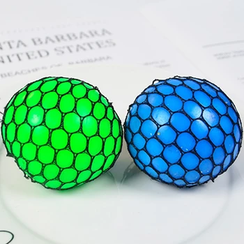 Stres Giderici Topları Örgü Squishy Topları Sıkmak Üzüm Topları Net Rastgele Renkler Çocuklar ve Yetişkinler için