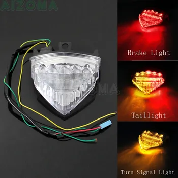 Temizle motosiklet LED fren kuyruk ışık entegre w / Amber dönüş sinyal lambası Honda CBR600F CB1000R 2007-2016 CB600F Hornet