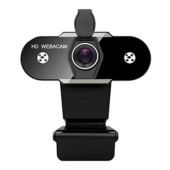 USB Webcam 1080P HD Sürücüsüz Mikrofon İle Dönen Bilgisayar Masaüstü Kamera