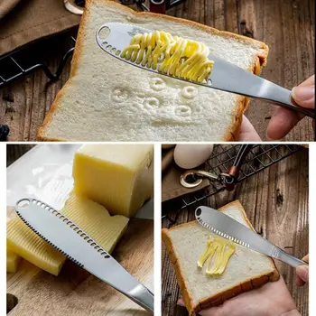 Çok fonksiyonlu Paslanmaz Çelik tereyağı bıçağı Krem Bıçak Batı Ekmek Reçel Serpme Bıçak Krem Kesici Eşyaları Çatal Breakfas