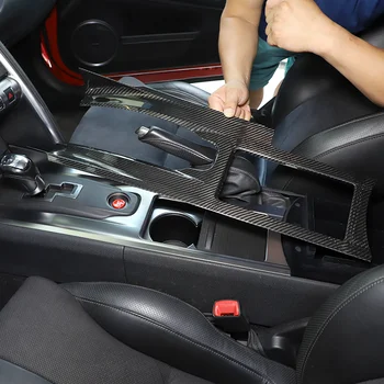 08-16 Nissan GTR R35 merkezi kontrol paneli çerçeve trim araba iç trim aksesuarları gerçek karbon fiber shifter trim çerçeve