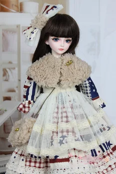 1/6 1/4 1/3 ölçekli BJD elbise aksesuarları Lolita kırsal tarzı vintage elbise seti BJD / SD YOSD MSD SD13 bebek aksesuarları C0411