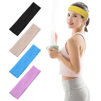 1 ADET Moda Düz Renk Yoga Saç Bantları Spor Elastik Bantlar Şerit Spor Yoga Şapkalar saç aksesuarları Kadınlar için