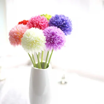 1 Adet Yapay Küçük Ortanca Çiçekler Soğan Topu Simülasyon ipek çiçek Düğün Parti Çiçekler Bahçe Ev Dekor Aksesuarları