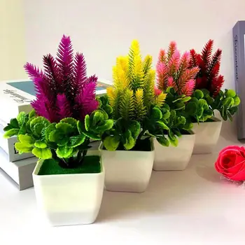 1 Adet yapay çiçek Çim Saksı Bonsai Oturma Odası Ofis Bahçe masa dekoru