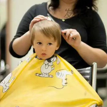 1 adet Karikatür çocuk Saç Kesimi Bez Saç Ev Saç Kesimi Pelerin Çocuk Elbisesi Bebek Kuaförlük Eşarp