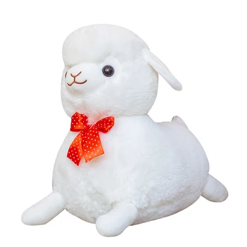 1 adet ıns 35/45CM Sevimli Eyer Alpaka peluş oyuncaklar Yumuşak Peluş Alpacasso Alpaka Bebek Doldurulmuş Hayvan Oyuncak koyun peluş doğum günü hediyesi