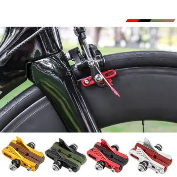 1 Çift Bisiklet Fren Balataları Değiştirme Hafif Aşınmaya dayanıklı Kaliper Fren kauçuk blok karbon tekerlekler