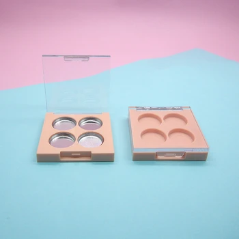 100 adet Boş Pembe Allık Saklama kutusu Ruj Kompakt Durumda Kozmetik Toz Göz Farı Kapları