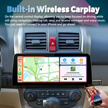 12.3 inç Qled Ekran Radyo Araba Video Oynatıcı Stereo Honda CRV İçin CR-V 2006 2008 2012 Android 12 GPS Multimedya Carplay Kafa Ünitesi