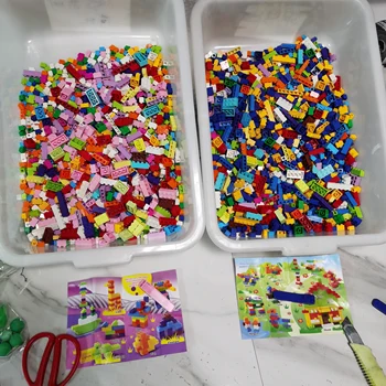 1500 adet Toplu yapı taşları Kız / erkek tarzı Göndermek tornavida Beyin oyunu Çocuk oyuncakları DIY Renkli Hediyeler her sipariş için