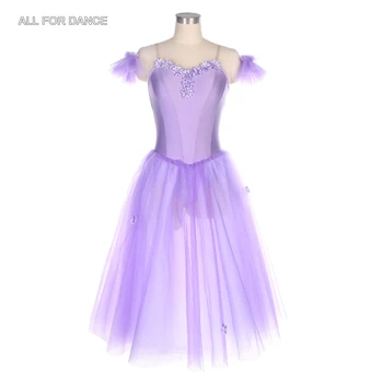 20158 Açık Mor Romantik Tutu Etek Yetişkin Performans Tutuş Balerin dans kostümü Kaşkorse Elbise Kadın Bale Tutuş