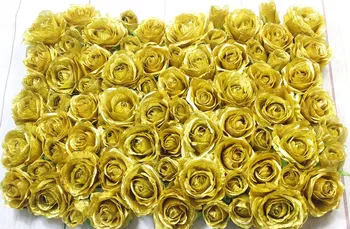 2018 SPR Yapay ipek gül çiçek duvar düğün zemin çiçek altın renk kemer dekorasyon çiçek Ücretsiz Kargo 10 adet / grup