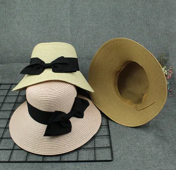 2020 güneş şapkası Kadın yazlık hasır şapka Büyük Geniş Ağız plaj şapkası Katlanabilir Güneş Bloğu UV Koruma kadın Yaz Şapka Hızlı Teslimat