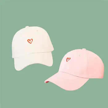 2021 Dört Mevsim Pamuk Aşk Kalp Nakış Casquette beyzbol şapkası Ayarlanabilir Snapback Şapka Erkekler ve Kadınlar için 87