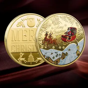 2021 Yaratıcı Noel Noel Baba hatıra parası Hatıra Koleksiyon sanat dekoru