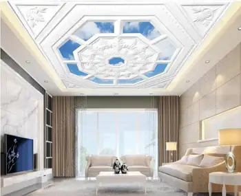 2021 Özel 3D Tavan Duvar Kağıdı Oturma Odası Fotoğraf Duvar İç Dekorasyon 3D Tavan Ev Geliştirme