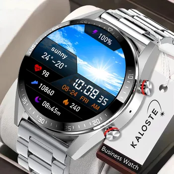 2022 Yeni 454 * 454 Ekran Akıllı izle Her Zaman Ekran Zaman Bluetooth Çağrı Yerel Müzik Smartwatch erkekler İçin Huawei Xiaomi Ph