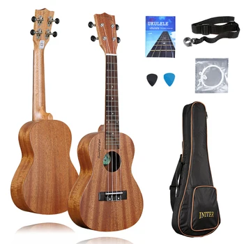 21 inç Ukulele Hawaii Akustik Müzik gitar teli müzik aleti Çantası