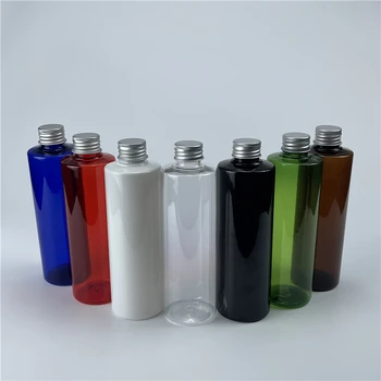 250ml 25 adet Boş Plastik Kozmetik Şişeleri Alüminyum vidalı kapak SPA Masaj Yağı Ambalaj Kabı Makyaj Toner Alt şişeleme