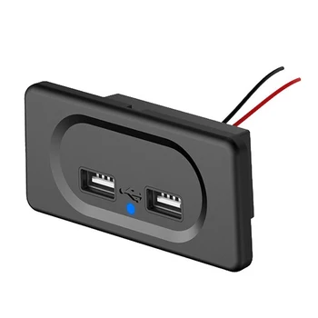 3.1 A çift USB araba şarjı Güç Çıkışı adaptör soketi Panel Ekran Su Geçirmez 12V Motosiklet Araba LED Göstergesi Punch-ücretsiz