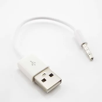 3.5 mm Jack 4 Kutuplu Erkek fiş konnektörü USB 2.0 tip A Erkek Kablo Adaptörü 15cm Tarih Hattı Araba Cihazı için MP3 / MP4 Kulaklık