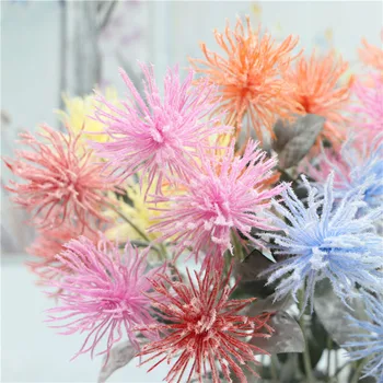 3 çatal yapay aksaklık bitki Simüle deniz kestanesi sahte bitki yeni tuhaf çiçek ev partisi dekoru için yapay çiçek