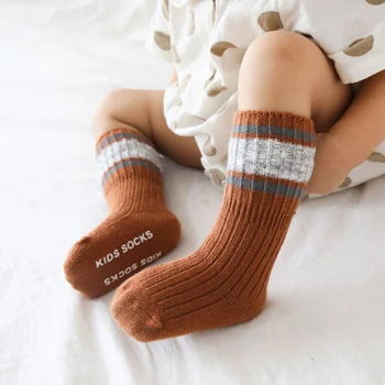 3 çift/grup çocuk çorap kız kaymaz diz üstü çorap erkek diz çorap bebek diz üstü çorap kızlar sıcak kış çorap bebek