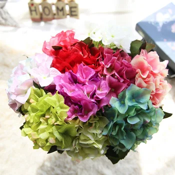 35 Yapay Çiçek Ortanca birçok Kafa Şakayık Gelin Buketi ipek çiçek düğün sevgililer Günü Partisi İçin DIY ev Dekorasyon