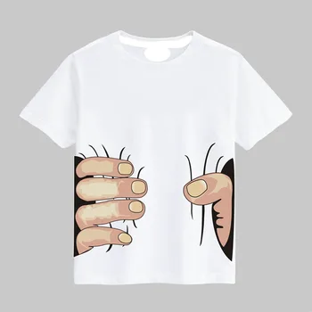 3D Görsel Erkek tişört Tops Yaratıcı Çocuk T-Shirt 2-7years Pamuk Erkek t-shirt Tee Gömlek