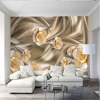 3D Modern Rüya Çiçek Takı Duvar Kağıdı Oturma Odası TV Kanepe Arka Plan duvar kağıdı Ev Dekor 3D Duvar Yatak Odası Duvar Kağıtları