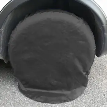 4 Adet Araba Lastik Kapak UV geçirmez Su Geçirmez Aşınmaya Dayanıklı Siyah Araba Lastiği Tekerlek Koruyucu Kamyon RV Römork