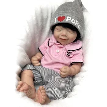 40 CM Popüler Nisan Yumuşak Katı Silikon Yeniden Doğmuş Bebek Bebek El Yapımı Gerçekçi Bebe Reborn DIY Bebek Corporation De Silikon İnteiro Muñeca