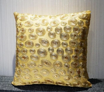 45cm altın işlemeli yastık kılıfı dekoratif yastık kılıfı altın pırıltılar yastık örtüsü arkalığı yastık kılıfı kapalı