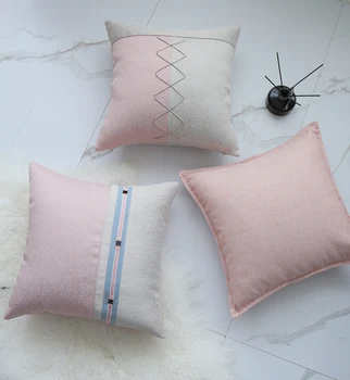 45x45cm pembe ve açık gri renk atmak yastık örtüsü dekoratif arka cushin kapak yastık kılıfı taze renk yastık kılıfı