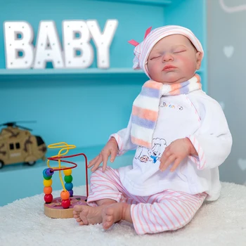 48 cm Yenidoğan Bebek Laura Bebek Kız Bebek 3D Boyalı Cilt Çocuk Oyuncak Doğum Günü ve Noel için