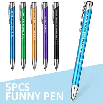 5 ADET Açıklayan Zihniyet Komik Kalemler Ofis Kırtasiye Tükenmez Kalem Yazma Kalem